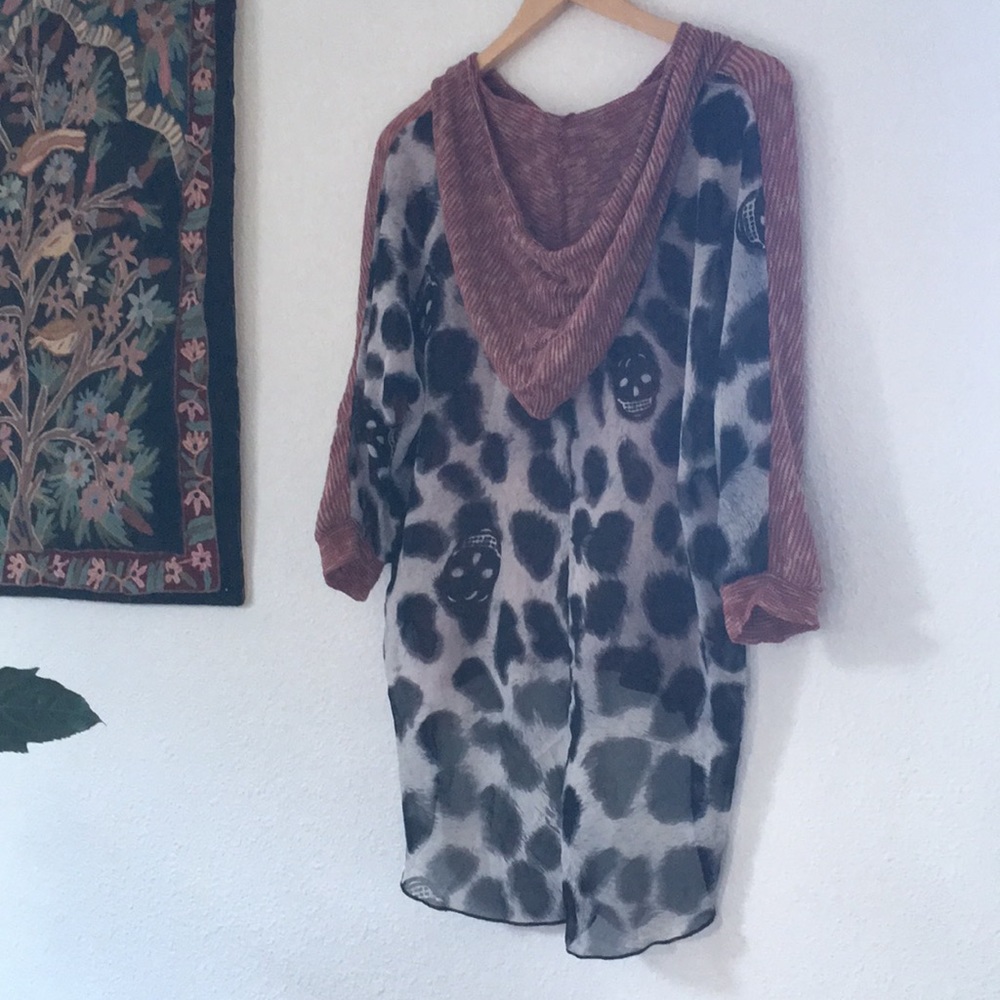 Tea n rose Skulls / Knit Hoodie